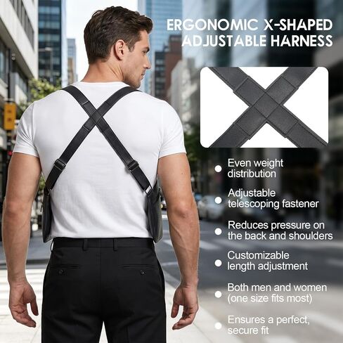 Double Shoulder Armpit Bag for Men,Adjustable Underarm Shoulder Holster Bag,Anti-Theft Wallet Pocket Phone Leisure Shoulder Pouch,Multi-Purpose Armpit Bag for Outdoor,Daily Commute 2026 in Saudi Arabia