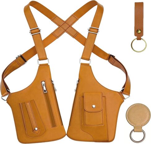 Double Shoulder Armpit Bag, Premium Leather Adjustable Underarm Shoulder Bag with Adjustable Strap Anti Theft Pickpocke in Kuwait