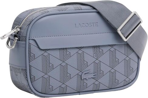Lacoste Men's Small The Blend Satchel, Mono Folkstone Gray Abime, One Size in Kuwait