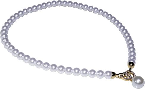 8mm & 10mm South Sea Pearl Pendant Necklace for Women - 8mm & 10mm Tahitian Pearl Necklace Single Pearl Necklace for Women with 925 Sterling Silver Chain in Saudi Arabia