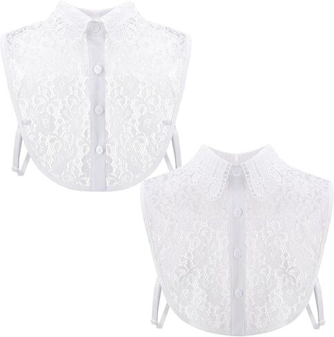 JATEBI Fake Collar Detachable Collar Shirt Dickey Collars Half False Blouse Dickey for Women Outfits in Kuwait