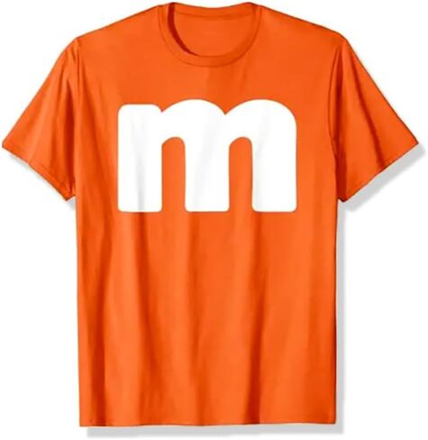 Adult Size Letter M Candy Costume T-Shirt Halloween Party Funny Idea Shirt in Saudi Arabia