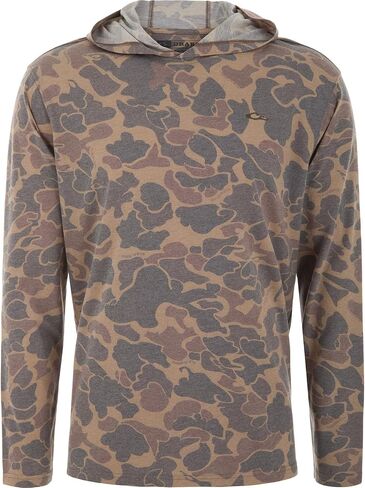 Drake Waterfowl Men's Tri Blend Hoodie | Breathable Lightweight & Quick-Drying Cotton Hooded Sweatshirt w/Built-In Stretch in Kuwait