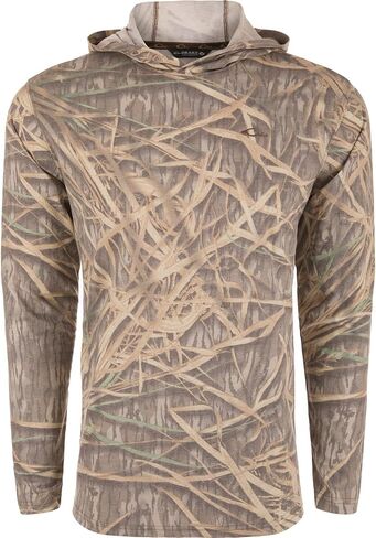 Drake Waterfowl Men's Tri Blend Hoodie | Breathable Lightweight & Quick-Drying Cotton Hooded Sweatshirt w/Built-In Stretch in Kuwait