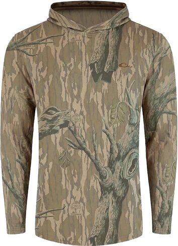 Drake Waterfowl Men's Tri Blend Hoodie | Breathable Lightweight & Quick-Drying Cotton Hooded Sweatshirt w/Built-In Stretch in Kuwait