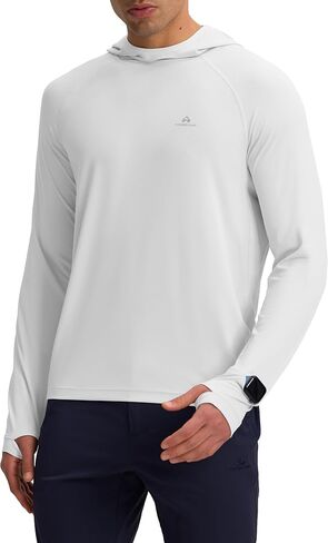 Pioneer Camp Men's UPF 50+ Sun Hoodie Shirt Long Sleeve Quick Dry Rash Guard Thumb Holes Watch Window Fishing Hiking Golf in Kuwait
