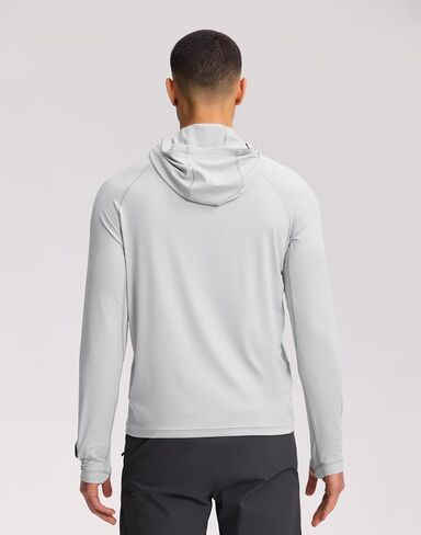 Pioneer Camp Men's UPF 50+ Sun Hoodie Shirt Long Sleeve Quick Dry Rash Guard Thumb Holes Watch Window Fishing Hiking Golf in Kuwait
