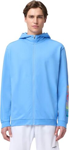 HEAD Men’s Rally Full Zip Hoodie – Cotton Blend French Terry Jacket with Lined Hood and Modern Athletic Design in Kuwait