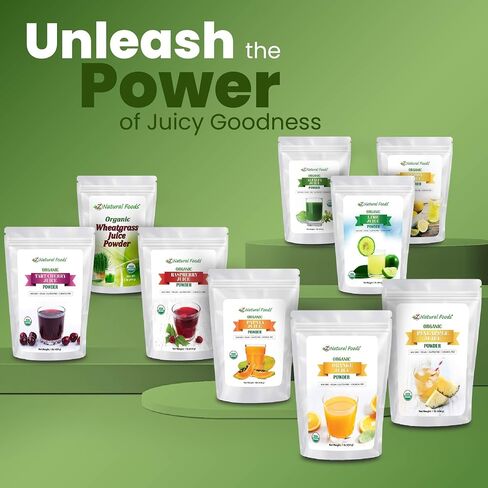 Z Natural Foods Organic Alfalfa Juice Powder, Green Grass Superfood Powder, Mix in Smoothies, Drinks, Recipes - Raw, All Natural, Non GMO, Vegan, Gluten Free - 1 lb in Saudi Arabia