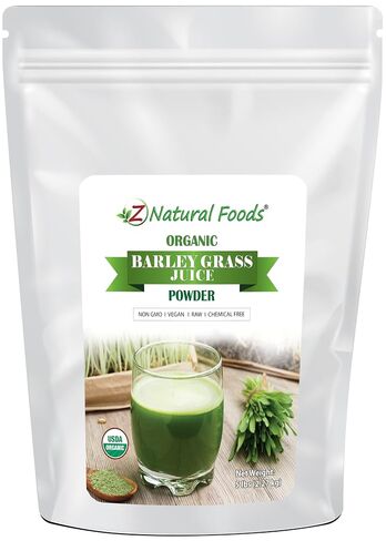 Z Natural Foods Organic Alfalfa Juice Powder, Green Grass Superfood Powder, Mix in Smoothies, Drinks, Recipes - Raw, All Natural, Non GMO, Vegan, Gluten Free - 1 lb in Saudi Arabia