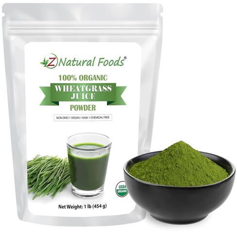 Z Natural Foods Organic Alfalfa Juice Powder, Green Grass Superfood Powder, Mix in Smoothies, Drinks, Recipes - Raw, All Natural, Non GMO, Vegan, Gluten Free - 1 lb in Saudi Arabia