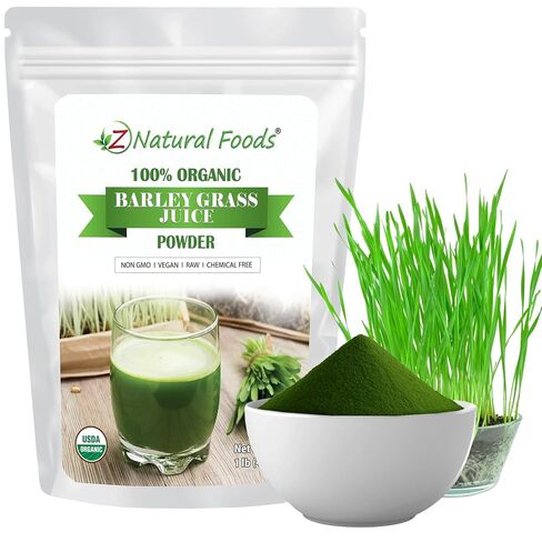 Z Natural Foods Organic Alfalfa Juice Powder, Green Grass Superfood Powder, Mix in Smoothies, Drinks, Recipes - Raw, All Natural, Non GMO, Vegan, Gluten Free - 1 lb in Saudi Arabia