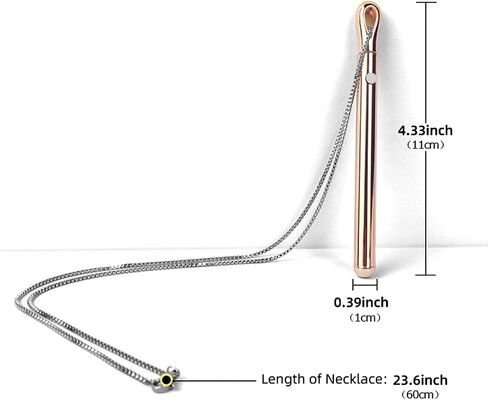 Rose Gold Necklaces for Women Long Pendant Necklace with Adjustable Chain Necklace Extender, Rechargeable Necklace Jewelry for Women Trendy in Saudi Arabia