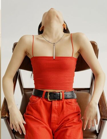 Rose Gold Necklaces for Women Long Pendant Necklace with Adjustable Chain Necklace Extender, Rechargeable Necklace Jewelry for Women Trendy in Saudi Arabia