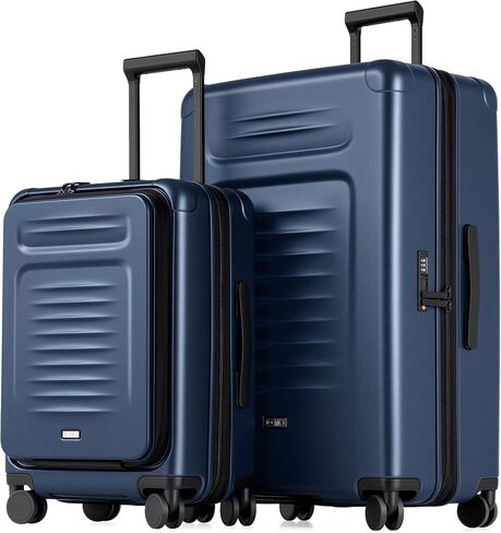 Coolife Luggage Sets Checked Suitcases - 2 Piece, Travel Carry on with Spinner Wheels, Expandable Hardside Large Suitcase with TSA Lock,20+29 Inch Orange in Kuwait