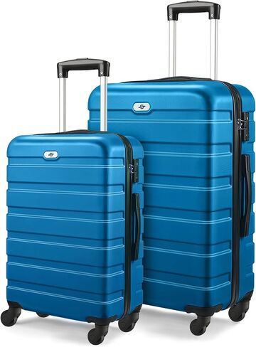 Suitour Luggage 3 Piece Sets Hard Shell Luggage Set with Spinner Wheels, TSA Lock, 20 24 28 inch Travel Suitcase Sets, Orange in Saudi Arabia