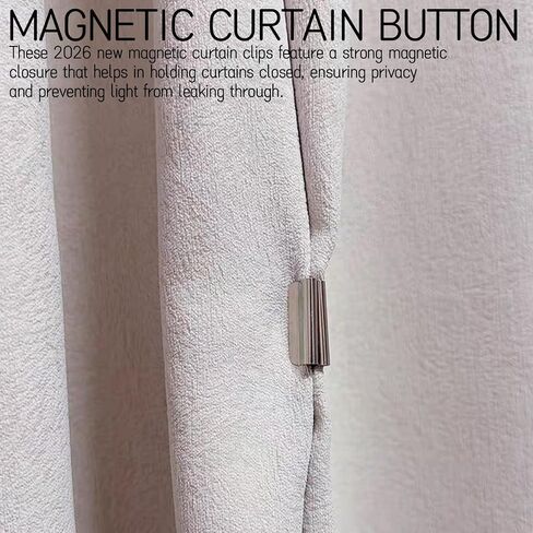 2026 New Magnetic Curtain Clips - Hold Curtains Closed, Detachable Buckle, No Drill, Privacy Protection for Indoor and Outdoor Patio Curtains (Metal, 10) in Saudi Arabia
