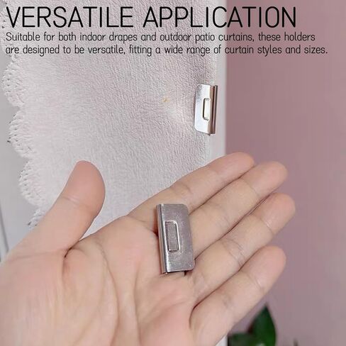 2026 New Magnetic Curtain Clips - Hold Curtains Closed, Detachable Buckle, No Drill, Privacy Protection for Indoor and Outdoor Patio Curtains (Metal, 10) in Saudi Arabia