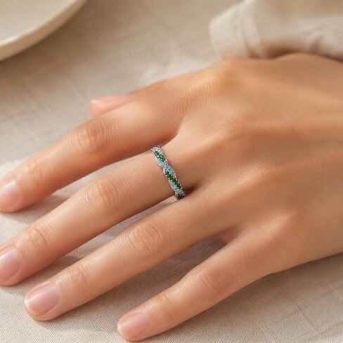 Custom Wavy Birthstone Promise Ring for Women, Personalized Birthstone Rings, Dainty Stackable Wave Ring, Romantic Promise Rings Gift for Girlfriend Wife in Saudi Arabia