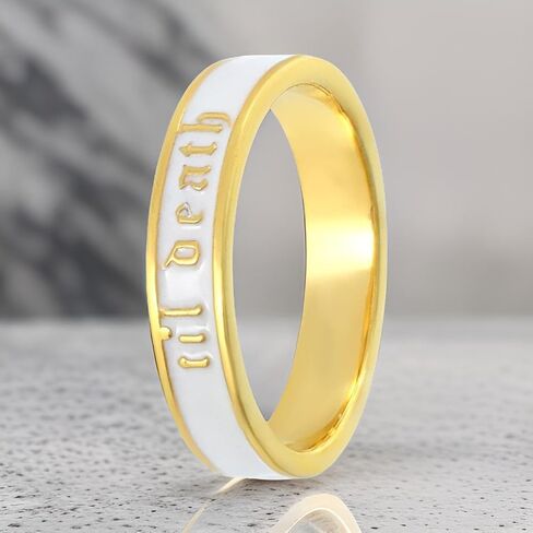 925 Sterling Silver Til Death Band Ring, 4mm Black Enamel, Personalized, Stacking, Wedding, Minimalist, Boho Jewelry for Women in Kuwait