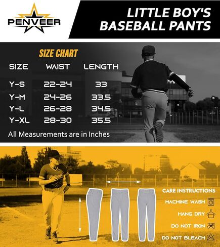 Pull-Up Youth Baseball Pants, Quarter Open Fly Boys Baseball Pants with Durable Snap & Elastic Bottom, T Ball Pants in Saudi Arabia