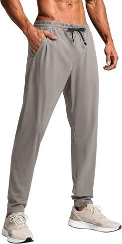 BRXL Track Pants for Men with Zipper Pockets Lightweight Stretch 4 Pockets Mens Athletic Pants for Running Workout Gym in Kuwait