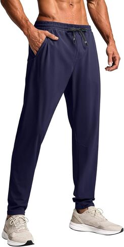 BRXL Track Pants for Men with Zipper Pockets Lightweight Stretch 4 Pockets Mens Athletic Pants for Running Workout Gym in Kuwait