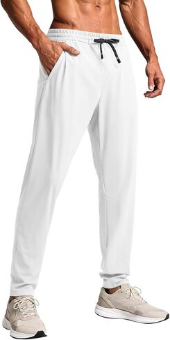 BRXL Track Pants for Men with Zipper Pockets Lightweight Stretch 4 Pockets Mens Athletic Pants for Running Workout Gym in Kuwait