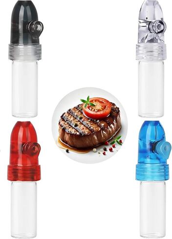 AKIRAMERUNA-Portable Glass Decorative Bottle Kitchen Spice Dispenser Portable Leak-Proof Storage Bottle for Outdoor Camping Travel in Kuwait