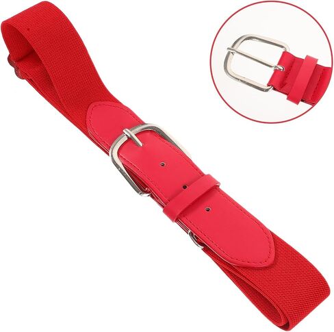 Youth Baseball Belt Red Elastic Alloy Fashion Softball Adjustable Belt for Boys Unisex Sports Accessory in Kuwait