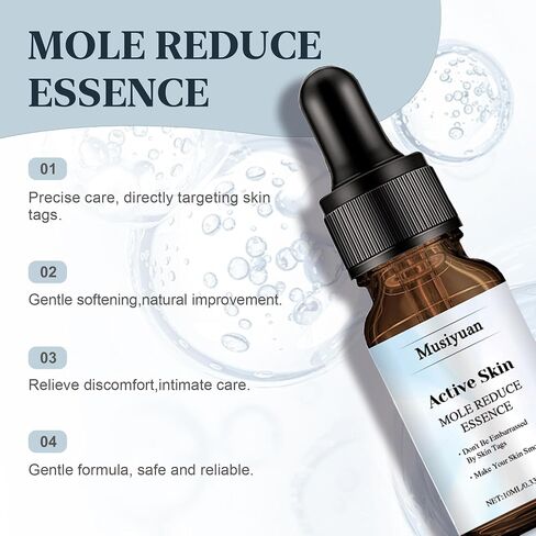 Skin Mole Remover for Hands & Body - Fast Acting Wart Removal with Precision Applicator, Skin Tag Remover for Corns, Mole, Plantar & Common Warts, for Body and Hands(0.33 FL.OZ) in Kuwait