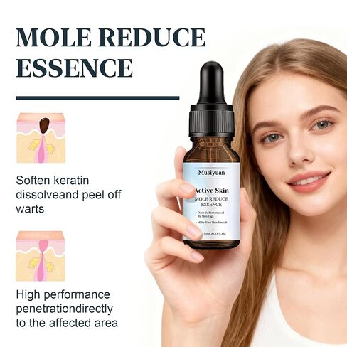 Skin Mole Remover for Hands & Body - Fast Acting Wart Removal with Precision Applicator, Skin Tag Remover for Corns, Mole, Plantar & Common Warts, for Body and Hands(0.33 FL.OZ) in Kuwait
