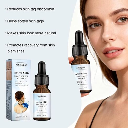 Skin Mole Remover for Hands & Body - Fast Acting Wart Removal with Precision Applicator, Skin Tag Remover for Corns, Mole, Plantar & Common Warts, for Body and Hands(0.33 FL.OZ) in Kuwait