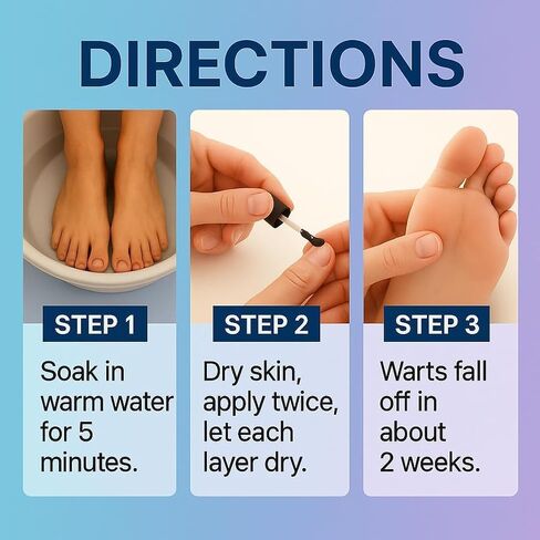 PURESKIN Plantar Wart Corn Remover for Feet: 17% Salicylic Acid Wart Corn Removal Treatment for Corn, Plantar Wart, Common Wart & Flat Wart on Toes, Fingers, feet and Hand - 0.5 Fl Oz (Pack of 1) in Kuwait