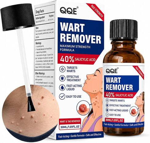 سائل مزيل الثآليل بحمض الساليسيليك بنسبة 40% للقدمين والجسم، مزيل الثآليل الأخمصية بقوة قصوى للقدمين، مزيل الثآليل سريع المفعول للثآليل الشائعة والمسطحة والقدمين، سائل مزيل الثآليل سهل الاستخدام in Saudi Arabia