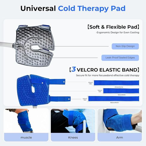 EONIX Cold Therapy Machine with Programmable Timer, Ice Machine for Knee After Surgery, Cryotherapy Pain Relief System w/Compression Pad for Knee and Ankle in Saudi Arabia