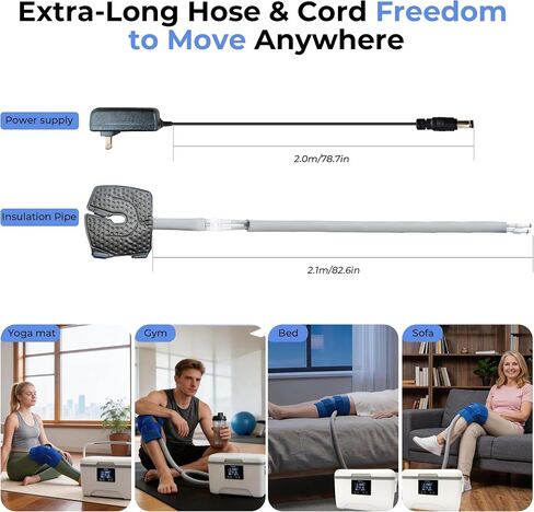 EONIX Cold Therapy Machine with Programmable Timer, Ice Machine for Knee After Surgery, Cryotherapy Pain Relief System w/Compression Pad for Knee and Ankle in Saudi Arabia