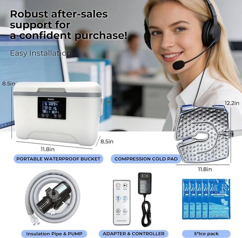 EONIX Cold Therapy Machine with Programmable Timer, Ice Machine for Knee After Surgery, Cryotherapy Pain Relief System w/Compression Pad for Knee and Ankle in Saudi Arabia