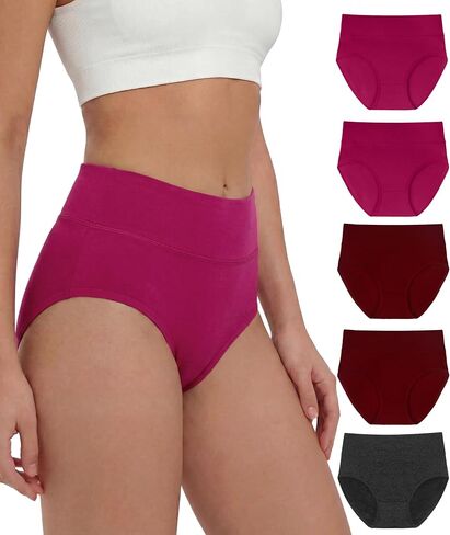 5 Pack Merino Wool Underwear Women, High Waist Bikini Brief Breathable Moisture Wicking Wooly Panties Travel Hiking in Saudi Arabia