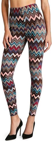Glamorstar Printed Leggings for Women High Waist 80s Rock Neon Pants Stretchy Tights in Kuwait