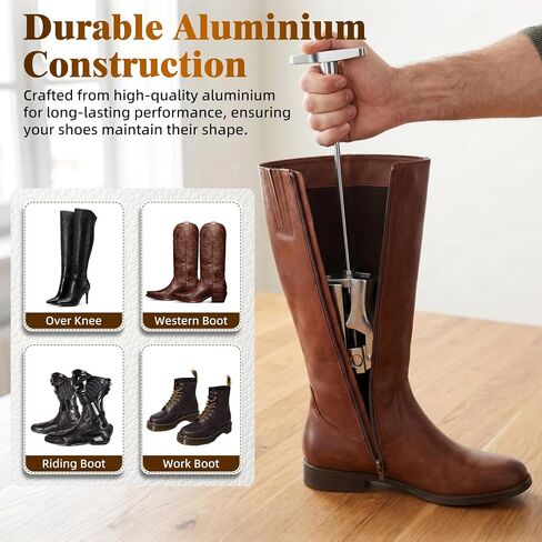 Boot Instep Stretcher & Vamp Raiser, Heavy Duty Cast Aluminum Shoe Stretcher for Western/Cowboy Boots, Adjustable Shoe Instep Raiser for Men and Women, Ideal for Work, Hiking and Daily Wear in Saudi Arabia