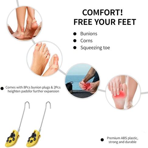 Boot Stretcher & Shoe Stretcher - Men's & Women's, 2 Pieces Stretch Height for Thick Feet, Shoe Boot Stretcher for Men's Size 7.5-13 & Women's Size 9-14.5 in Saudi Arabia