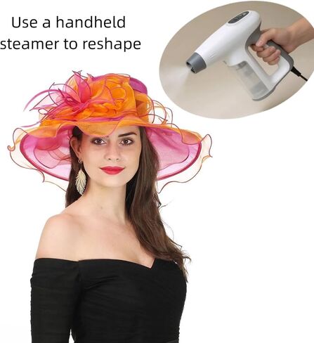 SAFERIN Women's Organza Church Fascinator Bridal Tea Party Wedding Hat in Kuwait