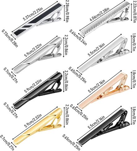 24Pcs Men's Cufflinks and Tie Clips Set, Classic Tone Cuff Links Necktie Bar Clips for Business Shirts Tuxedo Wedding Groom Elegant Gift in Kuwait
