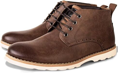 Men Chukka Boots Premium Leather brown Boots in Saudi Arabia