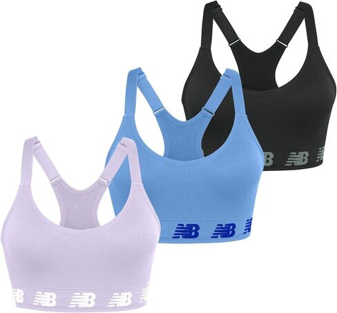 New Balance 3 Pack Seamless Sports Bras for Women, Cami Keyhole Breathability, Gym Sports Bra, Yoga Workout Set in Kuwait