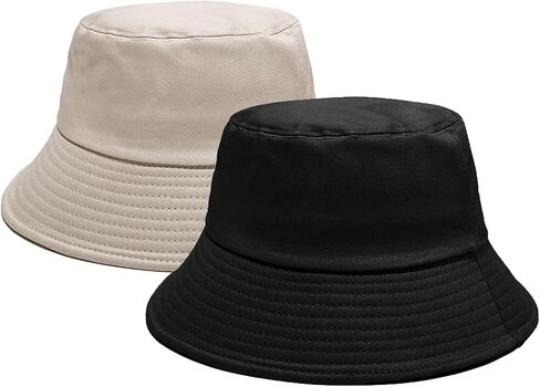 PFFY 2 Packs Bucket Hat for Women Men Cotton Hats Sun Beach Fishing Cap in Kuwait