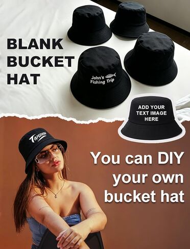 Bucket Hats Bulk for Men Women Solid Color DIY Blank Hat Summer Packable Fishing Hats for Beach Travel in Kuwait