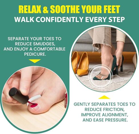 Foam Toe Separators for Women & Men – 30 Pack Breathable Toe Spacers & Corn Pads to Reduce Toe Friction, Relieve Bunions, Blisters & Overlap in Saudi Arabia