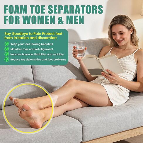 Foam Toe Separators for Women & Men – 30 Pack Breathable Toe Spacers & Corn Pads to Reduce Toe Friction, Relieve Bunions, Blisters & Overlap in Saudi Arabia